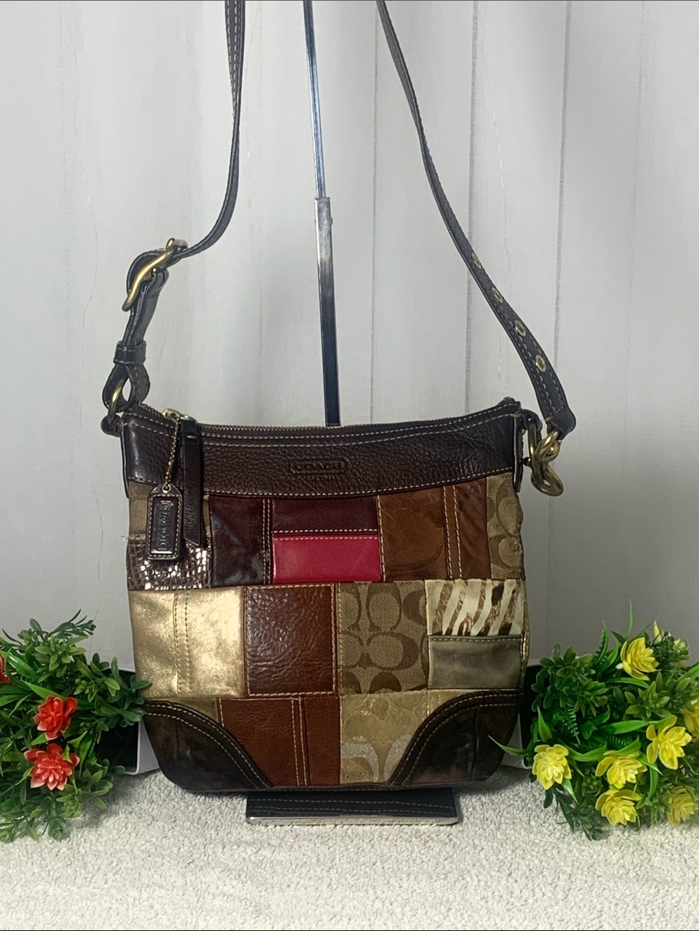 GUC Coach Patchwork Crossbody Bag